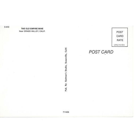 The Old Empire Mine Near Grass Valley California Postcard Unposted - Picture 2 of 2